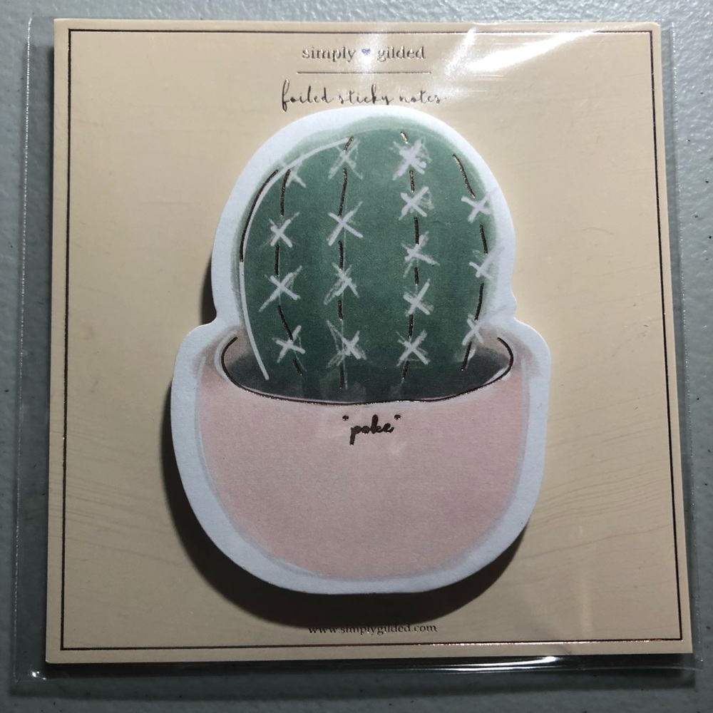 Simply Gilded Cactus Sticky Notes